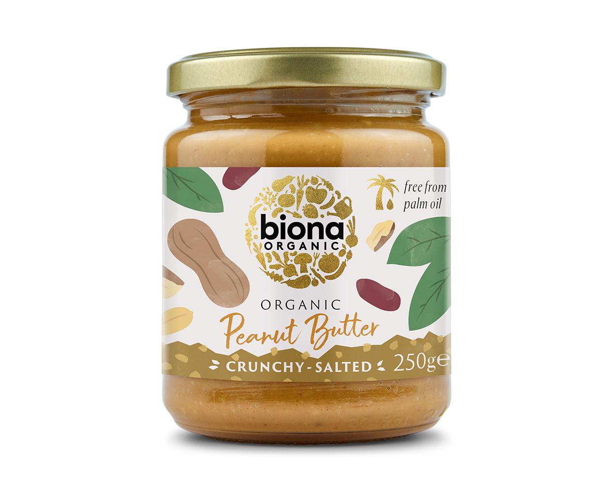 Erdnussbutter - cremig, mit Meersalz, in Bio-Qualität von Biona