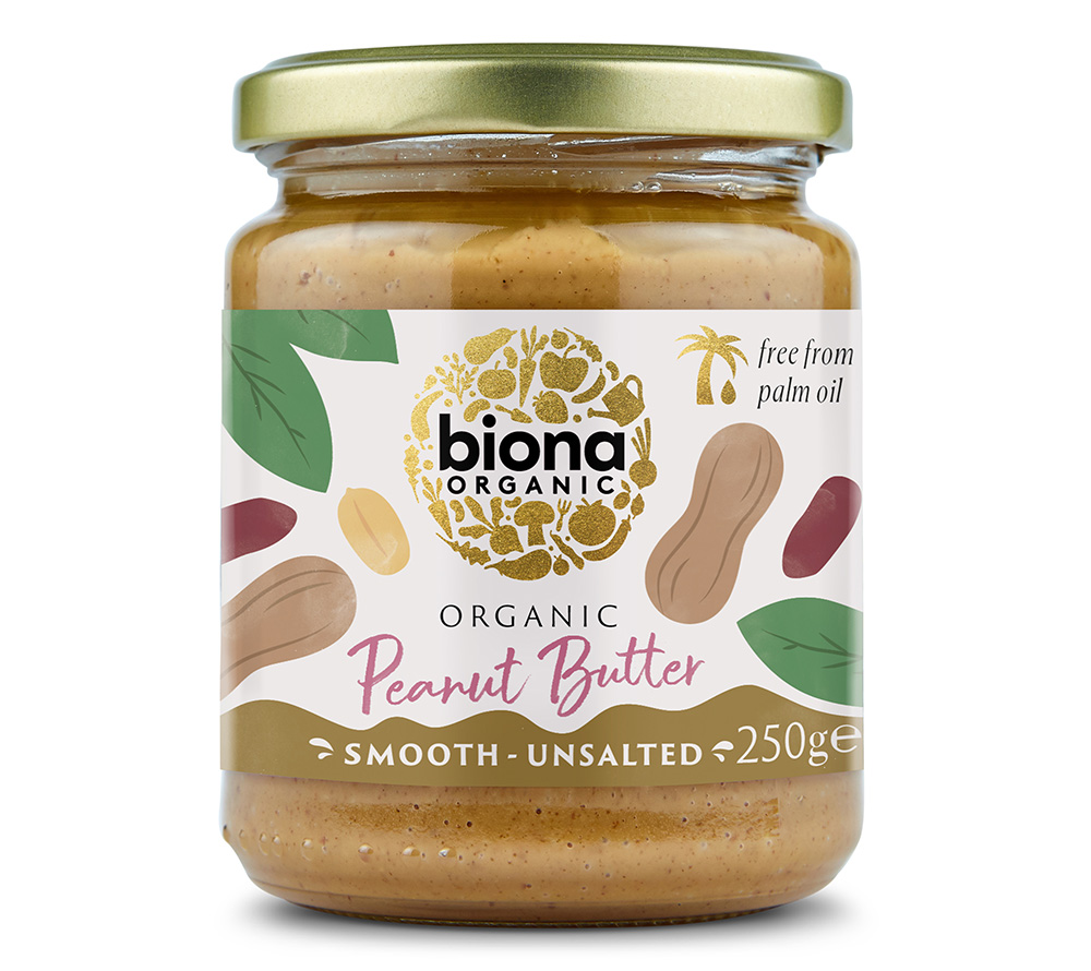 Erdnussbutter - cremig, ohne Salz, in Bio-Qualität von Biona