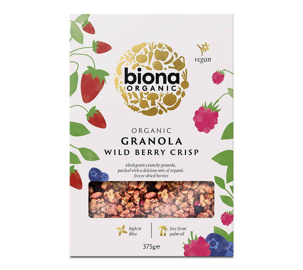 Wild Berry Crispy Granola von Biona Organic