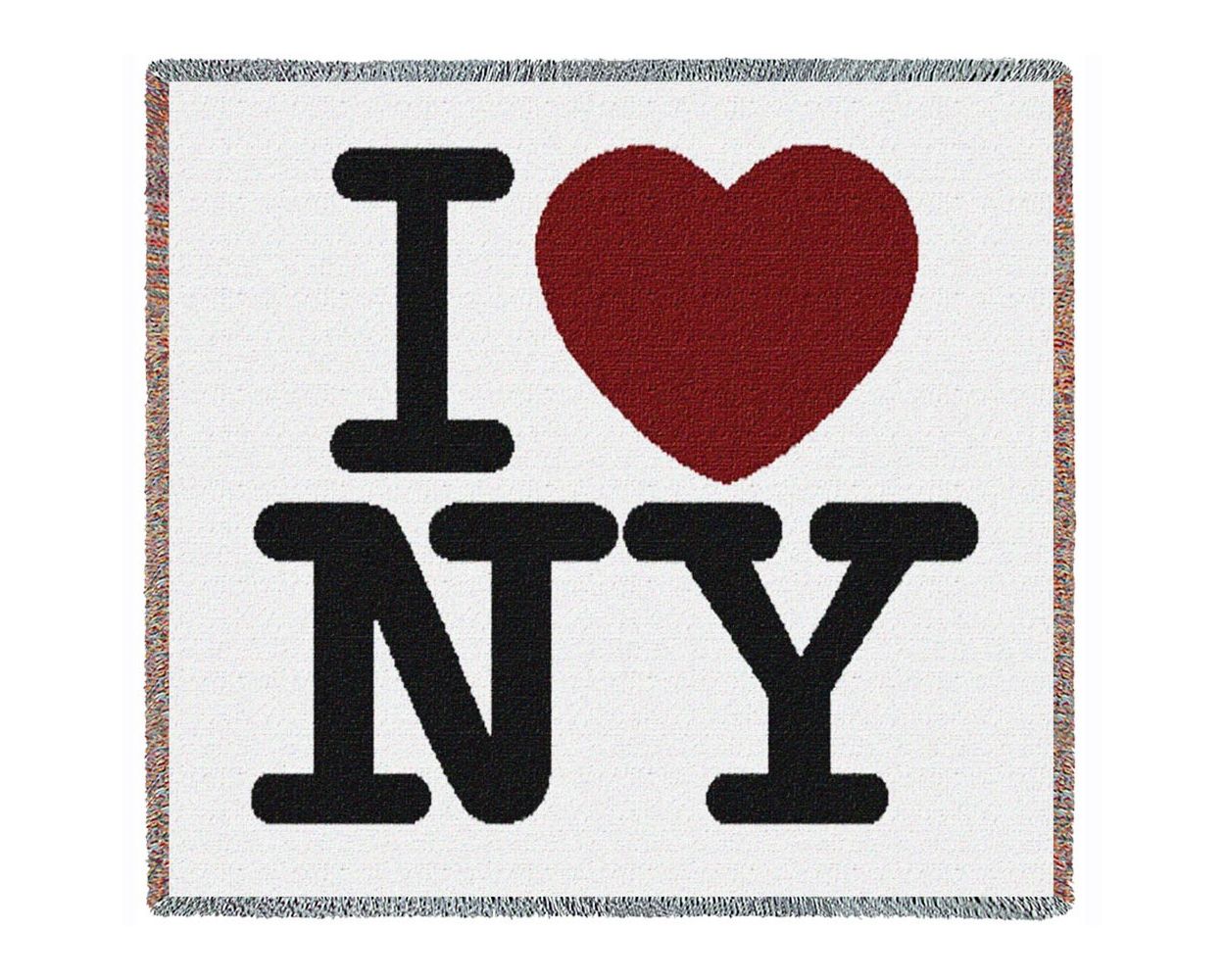 I Love New York Gewebte Baumwolldecke (100 % Baumwolle)